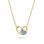 Gouden ketting edelstenen hart